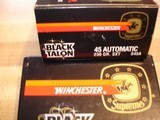 Winchester Black Talon .45Auto 230Gr SXT 20Rnd. box Plus 20 Rnd. Black Talon 40Gr 180 SXT Ctgs. - 1 of 3