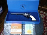 Colt SAA Rare .38/40WCF Mod.P-3870Z Spec.Order Full Royal Blue 7 1/2" BBl. Beveled Cyl. Real Ivory Stocks NIB 1995 Custom Shop - 1 of 19