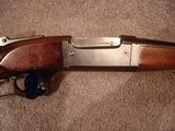 Savage Mod. 1899-B Utica N.Y. Take Down rifle .300 Savage Lever Act.
24"BBl. Lyman Tang Sight Very Nice original condition - 9 of 19