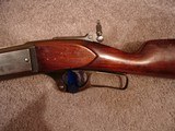 Savage Mod. 1899-B Utica N.Y. Take Down rifle .300 Savage Lever Act.
24"BBl. Lyman Tang Sight Very Nice original condition - 6 of 19