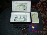 Colt Pocket Pistol Mod. 1908 .380 ACP Mint MFG 1923 4" BBl. Walnut Stocks, Semi-Auto Pistol Orig. two tone Black Box Copy! - 3 of 8