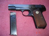 Colt Pocket Pistol Mod. 1908 .380 ACP Mint MFG 1923 4" BBl. Walnut Stocks, Semi-Auto Pistol Orig. two tone Black Box Copy! - 2 of 8