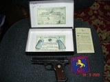 Colt Pocket Pistol Mod. 1908 .380 ACP Mint MFG 1923 4" BBl. Walnut Stocks, Semi-Auto Pistol Orig. two tone Black Box Copy! - 7 of 8