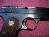 Colt Pocket Pistol Mod. 1908 .380 ACP Mint MFG 1923 4" BBl. Walnut Stocks, Semi-Auto Pistol Orig. two tone Black Box Copy! - 6 of 8