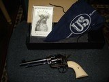 USFA Flat top Target Premium Grade Very Rare .45 Colt 4 3/4" Dome Blue Blue & CaseFire blue screws Real 2 PC Ivory Stocks NIB - 16 of 20