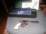 USFA Flat top Target Premium Grade Very Rare .45 Colt 4 3/4" Dome Blue Blue & CaseFire blue screws Real 2 PC Ivory Stocks NIB - 1 of 20