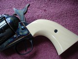USFA Flat top Target Premium Grade Very Rare .45 Colt 4 3/4" Dome Blue Blue & CaseFire blue screws Real 2 PC Ivory Stocks NIB - 12 of 20
