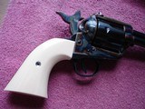 USFA Flat top Target Premium Grade Very Rare .45 Colt 4 3/4" Dome Blue Blue & CaseFire blue screws Real 2 PC Ivory Stocks NIB - 4 of 20