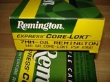 Rem. 7M/M-08 Remington 140 Gr.Core- Lokt PSP NEW in Box - 1 of 4
