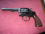 S&W Mod. 1905 Hand Ejector .32-20 Win. Cal. 5" BBL. Pre war, K-frame Blue,5-Screw Excellent all Original !With Walnut Checkered Diamond stock - 2 of 11
