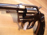 ColtPolice Positive Pre-War .32 Colt Police Near mint MFG 1921 4" BBl. Black Checkered Rubber StocksFixed Sights - 8 of 9
