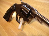 ColtPolice Positive Pre-War .32 Colt Police Near mint MFG 1921 4" BBl. Black Checkered Rubber StocksFixed Sights - 6 of 9