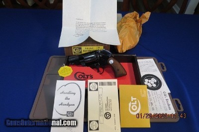 COLT AGENT WITH SHROUDED HAMMER
NEW IN FACTORY BOX & ALL PAPERS & HANG TAG