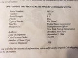COLT 1903 POCKET HAMMERLESS US. PROPERTY - 5 of 5