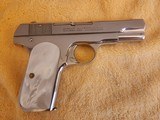 Colt 1908 Pocket Hammerless, factory nickel finish with pearl grips. - 2 of 3