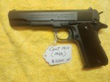 HIGH CONDITION WWII 1943 COLT M1911A1 U.S. ARMY .45 ACP "GHD" ALL ORIGINAL - 1 of 7