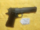 HIGH CONDITION WWII 1943 COLT M1911A1 U.S. ARMY .45 ACP "GHD" ALL ORIGINAL - 2 of 7
