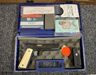 Colt Gold Cup Trophy .45 w/ Ivory grips, original grips and box