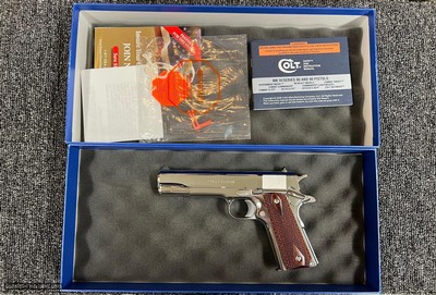 Colt Custom Govt 38 Super Bright Stainless LNIB