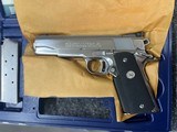 Unfired 1995 Colt Gold Cup National Match .45acp Bright Stainless in box - 2 of 6