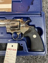 1995 Colt Python polished stainless .357 magnum revolver 6” w/ box - 3 of 6