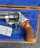 Smith & Wesson 25-5 Nickel .45 Colt 6-shot DA/SA w/ wood presentation box - 3 of 7
