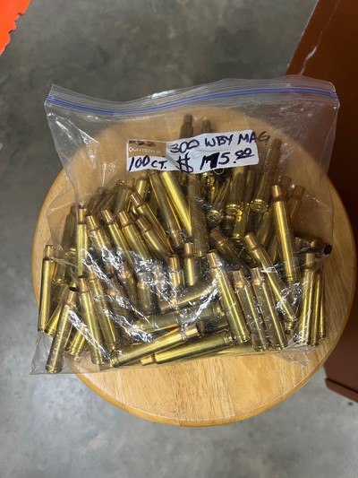 100 pieces .300 weatherby magnum brass
