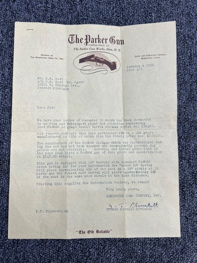 Original 1936 Parker DHE 12ga SxS 26