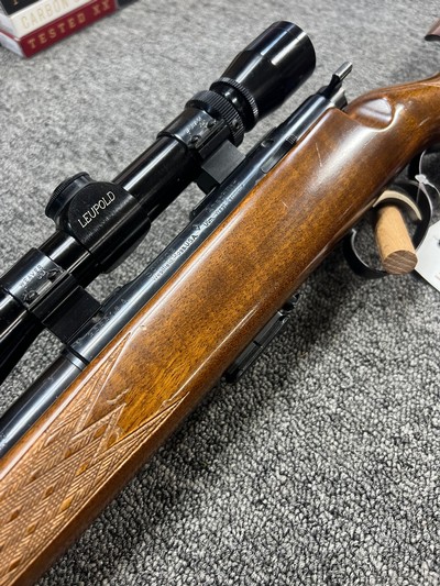 Savage Anschutz 54M Sporter .22 WMR w/ gloss Leupold 2-7 compact - Image 6 of 9