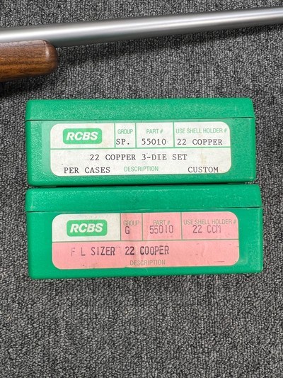 Cooper 38 .22 CCM w/ brass, die, 3-9 Redfield - Image 11 of 11