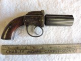 Antique English or Belgium 6 Shot .36 Cal. Pepperbox Pistol, Case Hardening - 10 of 10