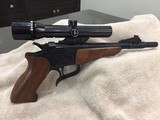 Thompson Contender 44 Magnum
with choke, Blue with Bushnell Scope and extra 22LR Barrel - 1 of 15