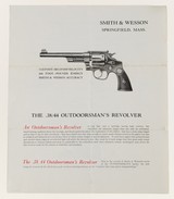 Smith & Wesson .38/44 Outdoorsman Brochure 1930's Box - 1 of 3