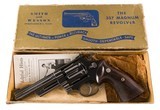 Smith & Wesson Model 27 No Dash Rare 5" FULLY OPTIONED Red Ramp - White Outline - Target Hammer & Trigger Smooth Rosewood Grips 1960 Gold Box - 2 of 12