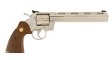 Colt Python 8" Nickel .357 Magnum CUSTOM SHOP ANIB Mfd. 1980 RARE - 7 of 10