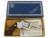 Smith & Wesson Model 51 .22 Magnum RARE Original Nickel FULLY OPTIONED Smooth Rosewood Red-Ramp White-Outline Original Box WOW! - 2 of 11
