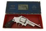 Smith & Wesson Pre War 38/44 Heavy Duty RARE Original Nickel & Grips Factory Letter Mfd 1934 Box 99% - 4 of 20