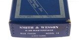Smith & Wesson Model 14 No Dash K-38 Masterpiece Original Box & Grips Mfd. 1959 4-Screw 99% - 3 of 14