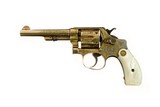 Smith & Wesson Model of 1903 .32 Hand Ejector FACTORY OSCAR YOUNG ENGRAVED & Gold Plated w/ Pearl Grips LETTERED - 8 of 11