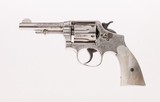 Factory Oscar Young Engraved Smith & Wesson 3rd Change .38 M&P 4" Nickel Shipped 1915
EL PASO TEXAS - 1 of 13