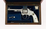 Smith & Wesson 3rd Model Ladysmith 3 1/2" Nickel Factory Mother of Pearl Grips Cased 99%+ - 2 of 8