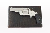 INCREDIBLE Smith & Wesson 1st Model .38 Single Action Baby Russian 3 1/4" Nickel Alligator Leather Case 144 YEARS OLD & ANIB - 1 of 8