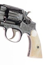 Smith & Wesson Factory Engraved Model 1905 4th Change .38 M&P Harry Jarvis Factory Letter CHECKERED GRIP STRAPS, TRIGGER AND PEARLS 99% - 10 of 14