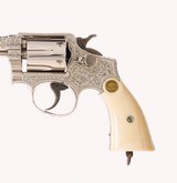 Exhibition Oscar Young Factory Engraved Smith & Wesson Model 1905 1st Change .38 M&P 6" Nickel Ivory Grips Lanyard Letters Mfd. 1907 - 5 of 15