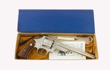 Harry Jarvis Class A Factory Panel Scene Engraved Smith & Wesson Pre Model 27 357 Mag 8 3/8" Nickel Smooth Rosewood Magna Grips 1953 Rex Firearms - 3 of 14