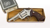 ULTRA RARE NICKEL Smith & Wesson Pre Model 19 Combat Magnum All Original Boxed Lettered 99%+ - 3 of 13