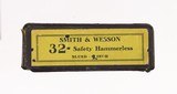 **SOLD** RARE Smith & Wesson .32 Safety Hammerless Bicycle Gun Pre War Bright Blued 2" Box & Papers - 2 of 6
