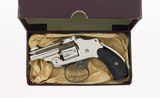 FABULOUS Smith & Wesson .32 Safety Hammerless 2" Nickel Bicycle Gun Box & Papers MINT - 3 of 7