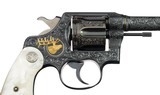 ***SOLD*** SIGNED Robert 'Bob' Krane Engraved & Gold Inlaid Colt New Service .44 Special Russian 5 1/2