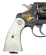 ***SOLD*** SIGNED Robert 'Bob' Krane Engraved & Gold Inlaid Colt New Service .44 Special Russian 5 1/2